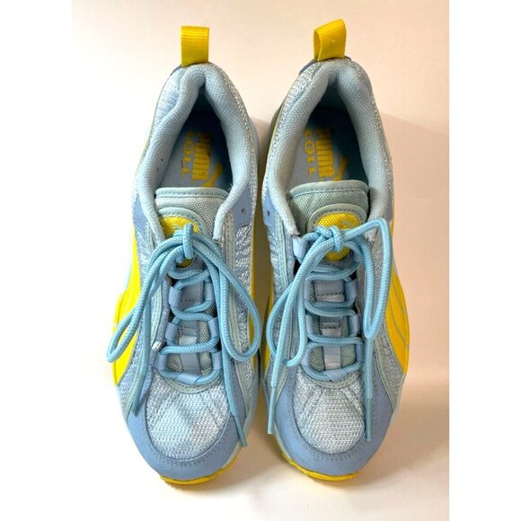 Puma Cell Women's Flow Athletic Shoe Sneaker Blue Yellow Size 5.5 - Picture 3 of 7